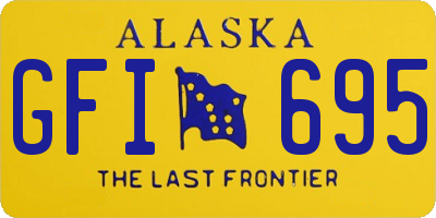 AK license plate GFI695