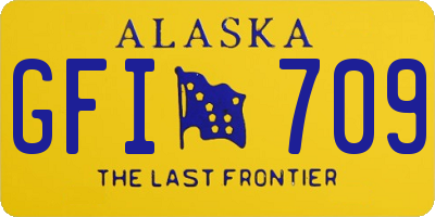 AK license plate GFI709