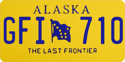 AK license plate GFI710