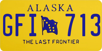 AK license plate GFI713