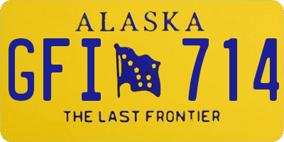 AK license plate GFI714