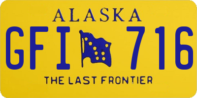 AK license plate GFI716