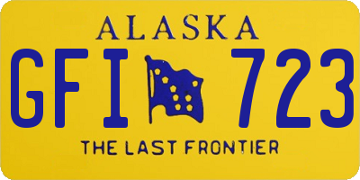 AK license plate GFI723
