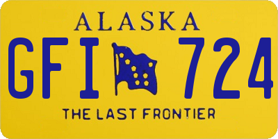 AK license plate GFI724