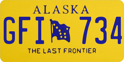 AK license plate GFI734