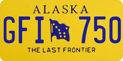 AK license plate GFI750