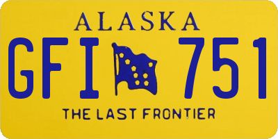 AK license plate GFI751