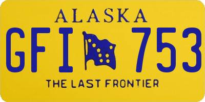 AK license plate GFI753
