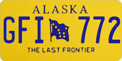 AK license plate GFI772