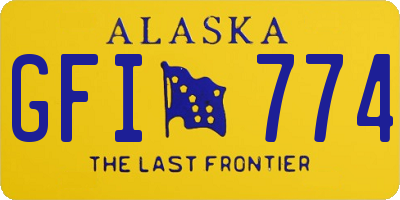AK license plate GFI774