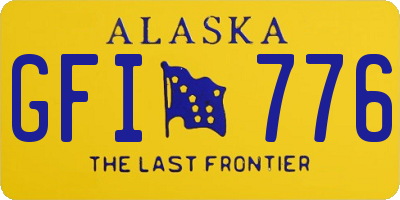 AK license plate GFI776
