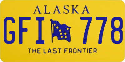 AK license plate GFI778