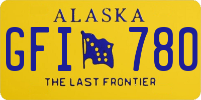 AK license plate GFI780