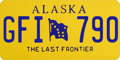 AK license plate GFI790