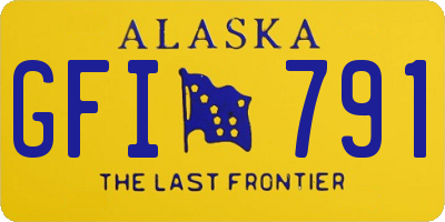 AK license plate GFI791