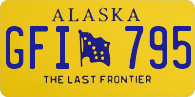 AK license plate GFI795