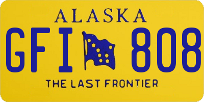 AK license plate GFI808