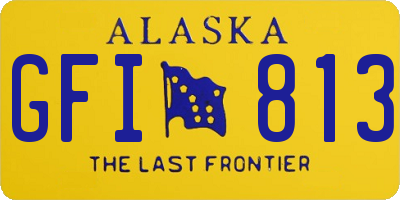 AK license plate GFI813