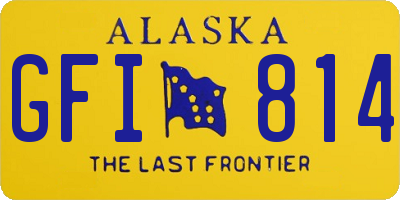 AK license plate GFI814