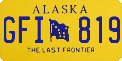 AK license plate GFI819