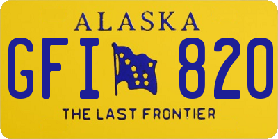 AK license plate GFI820