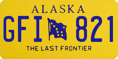 AK license plate GFI821