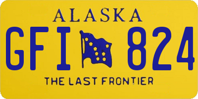 AK license plate GFI824
