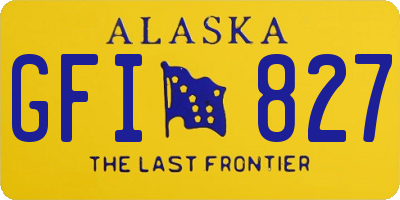 AK license plate GFI827