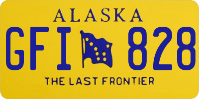 AK license plate GFI828