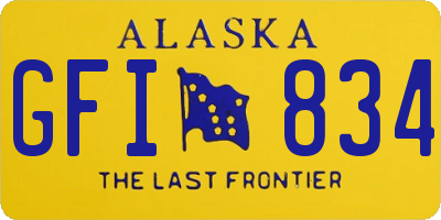 AK license plate GFI834