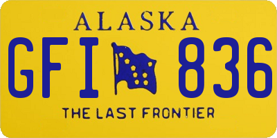 AK license plate GFI836