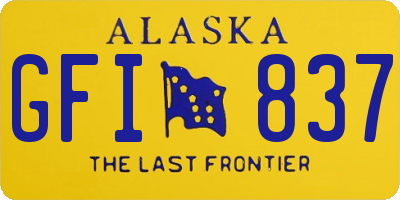 AK license plate GFI837