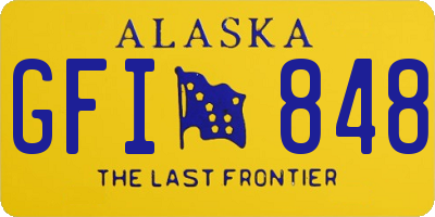 AK license plate GFI848
