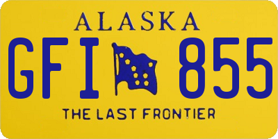 AK license plate GFI855