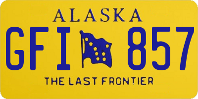 AK license plate GFI857