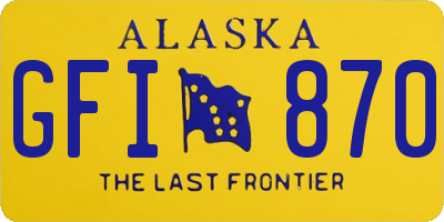 AK license plate GFI870