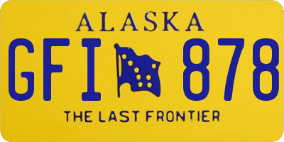 AK license plate GFI878