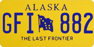AK license plate GFI882