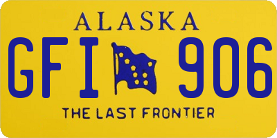 AK license plate GFI906