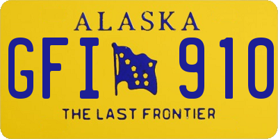 AK license plate GFI910