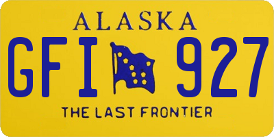 AK license plate GFI927