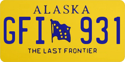 AK license plate GFI931