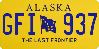 AK license plate GFI937