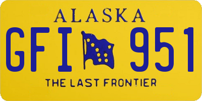 AK license plate GFI951