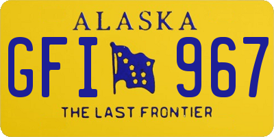 AK license plate GFI967