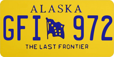 AK license plate GFI972