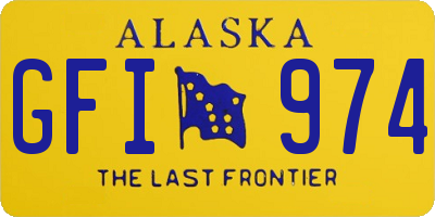AK license plate GFI974