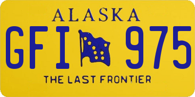 AK license plate GFI975