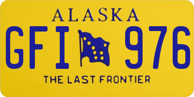 AK license plate GFI976