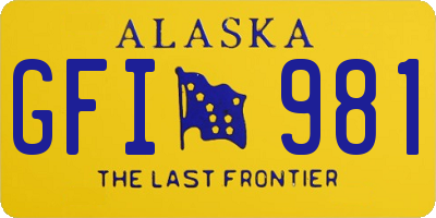 AK license plate GFI981